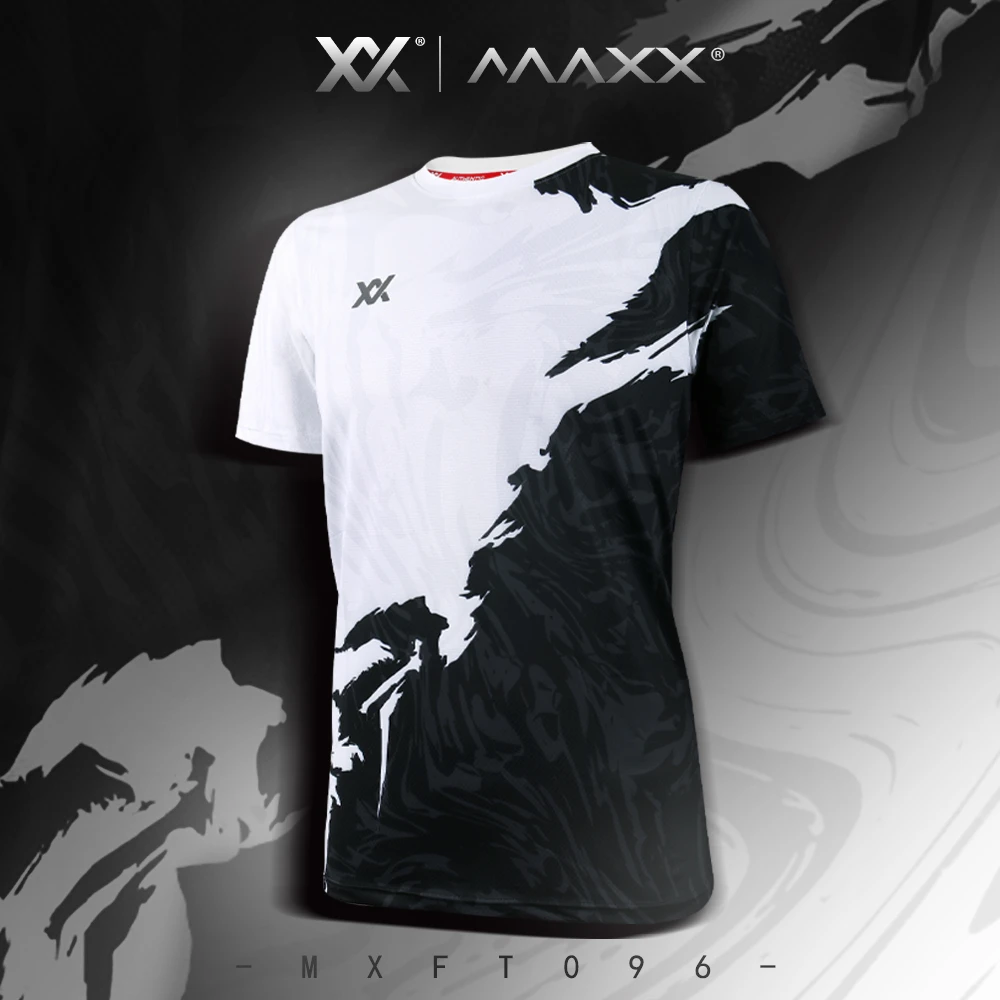 MAXX玛速新款透气短袖宽松羽毛球服半袖大赛服休闲运动训练服男士