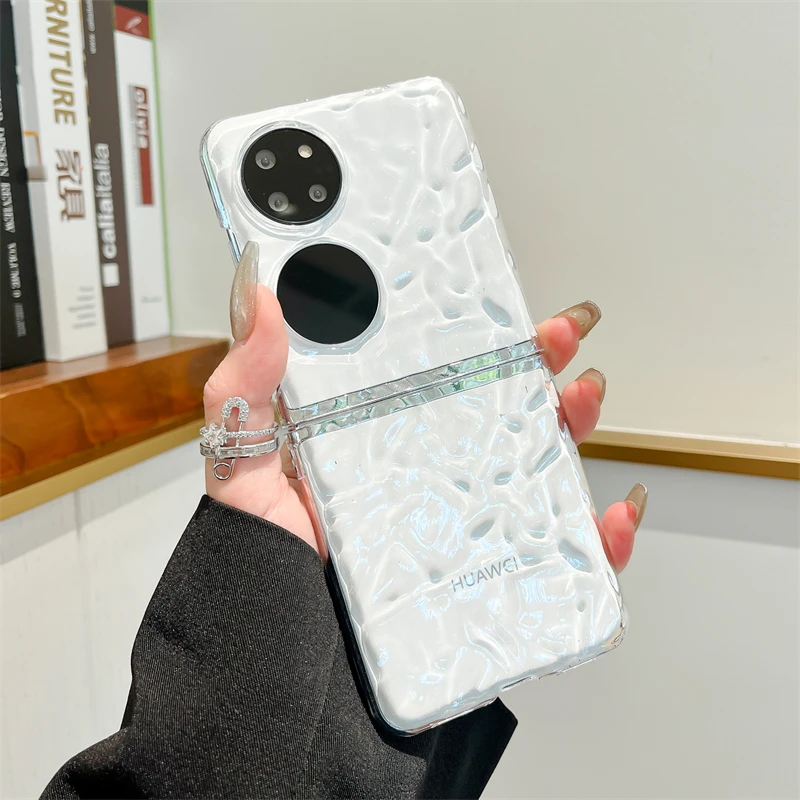 ins风小众透明适用华为pocket2折叠翻盖手机壳网红女款轻奢高级感