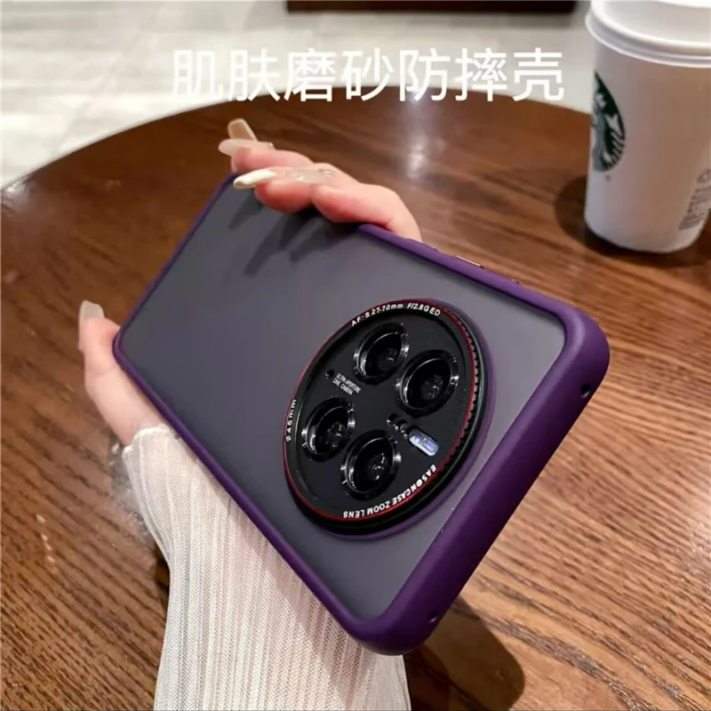 适用于华为手机壳磁吸磨砂半透明镜头全包防摔网红女简约男高级感