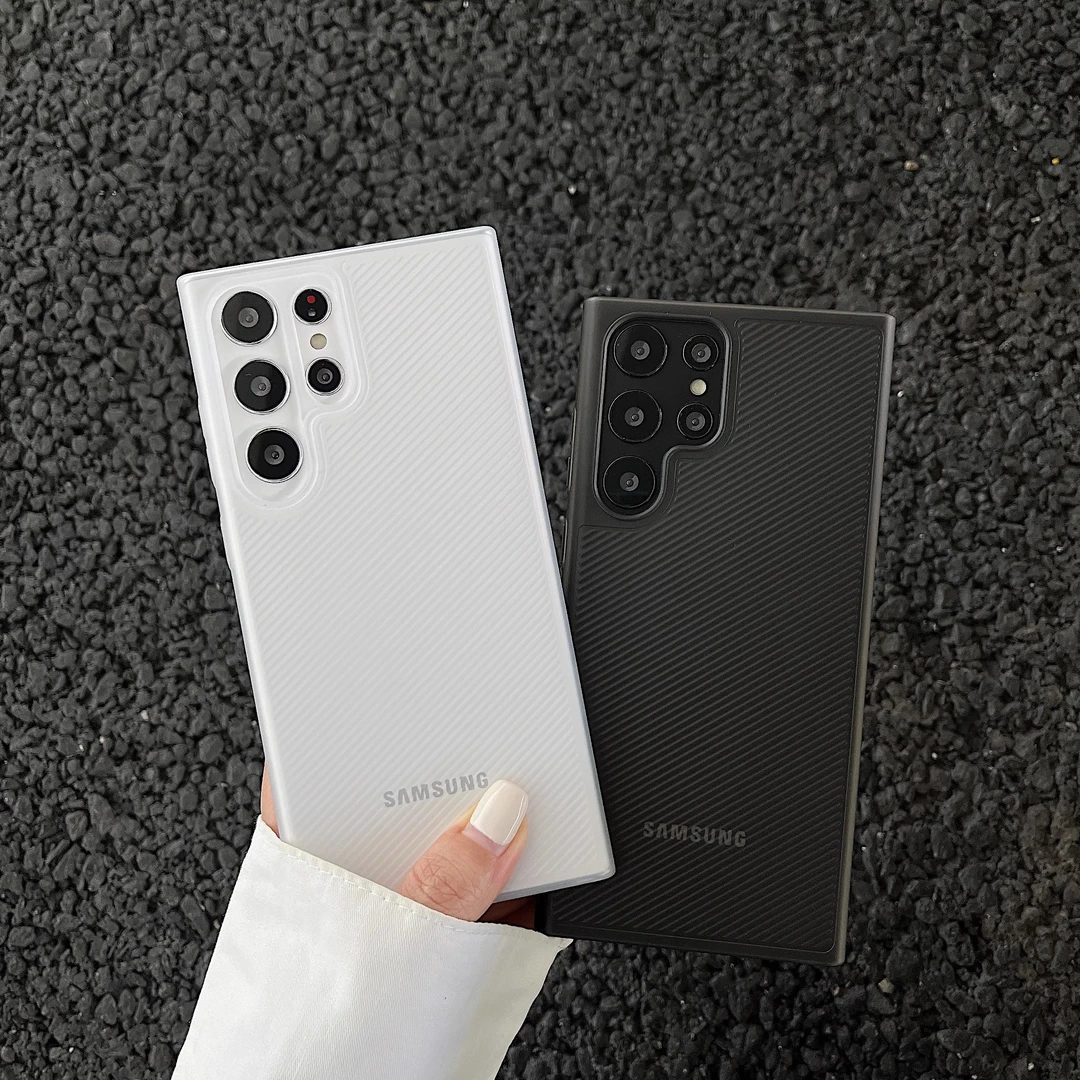 适用三星S23ultra手机壳新款轻薄S23简约半透明S23+个性磨砂超薄