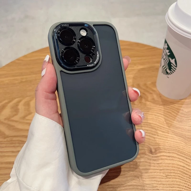 钛原色金属镜头适用iPhone15promax苹果透黑简约网红男女款高级感