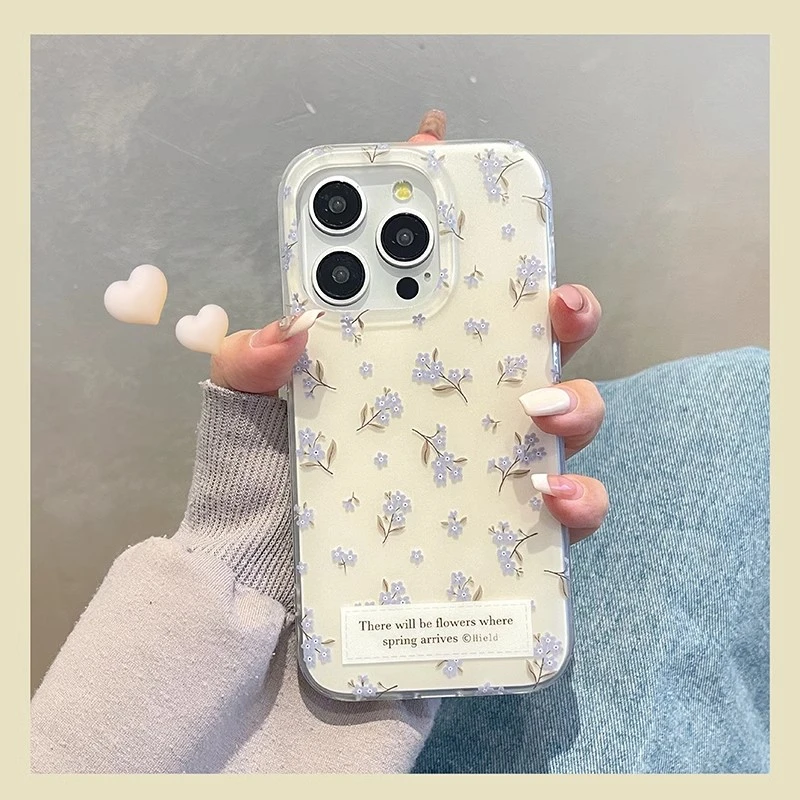 ins风少女小清新适用苹果15pro手机壳硅胶网红女款小众高级感可爱