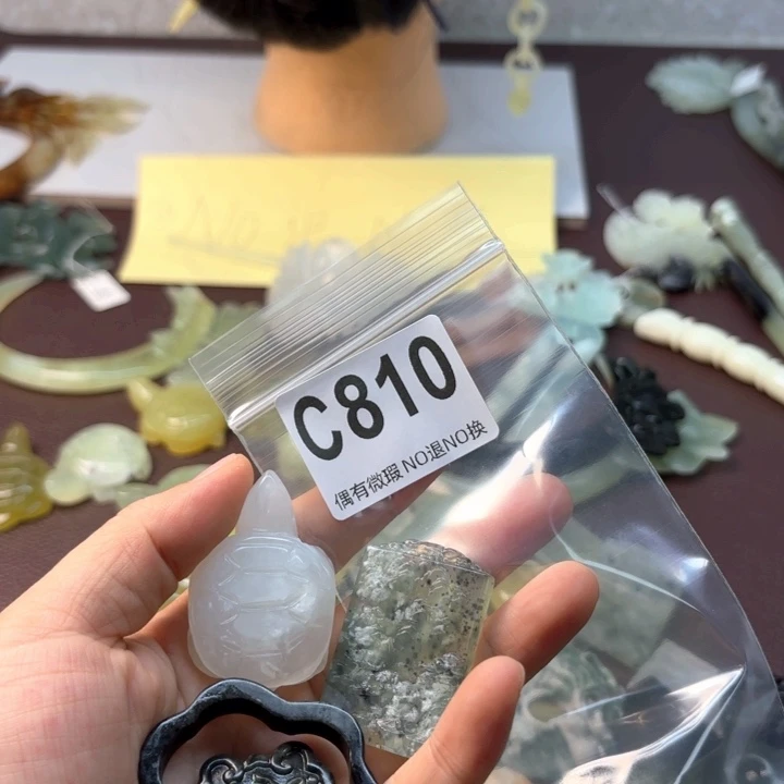 蛇纹石玉发饰合金我