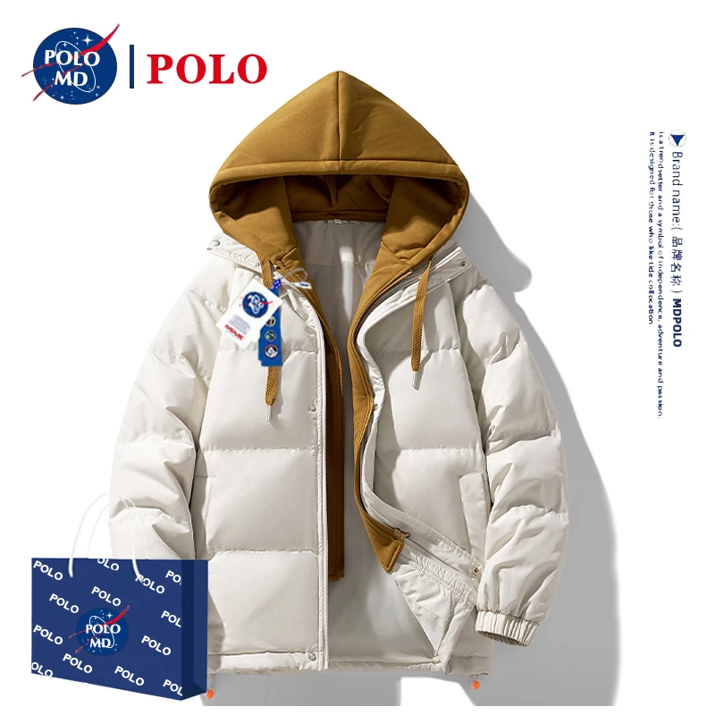 《可拆假两件棉衣情侣款》大码宽松百搭潮流秋冬保暖加厚连帽外套BL