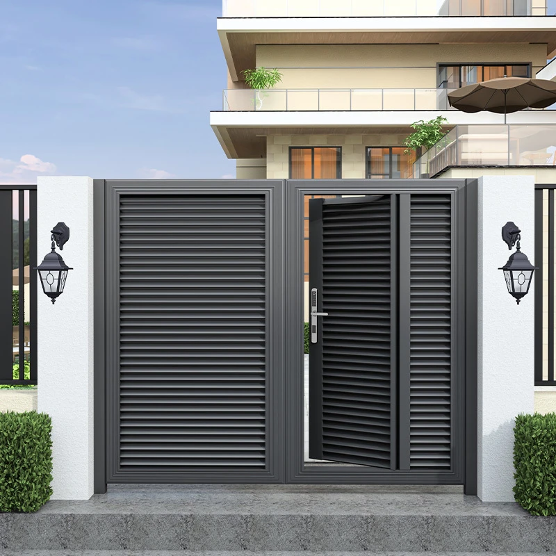 铝合金别墅大门花园铁艺自建房农村院子门双开门