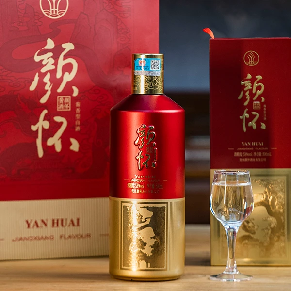 颜怀【颜怀红】53度纯粮食白酒酱香型白酒53度500ml[HZ]53%Vol500