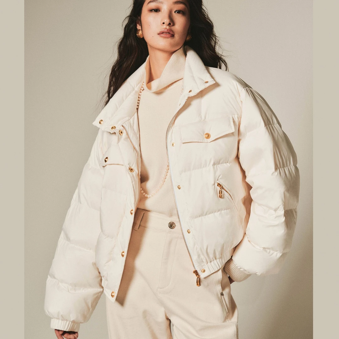 PESARO【星线好物】冬季时尚短款保暖羽绒服3209-9P40