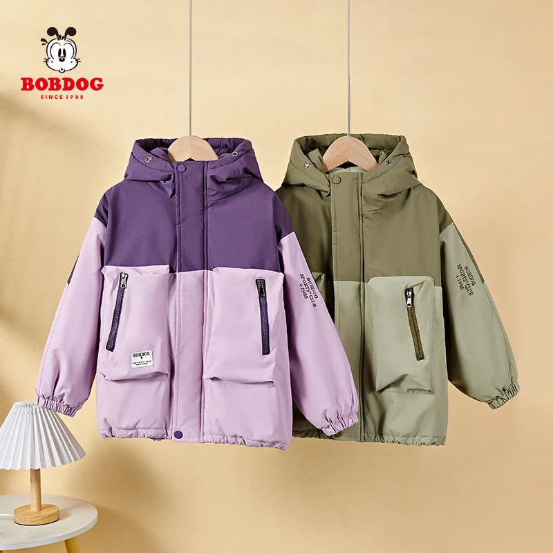 【RM】巴布豆卡乐儿童休闲拼色加厚外套WBE4SA155