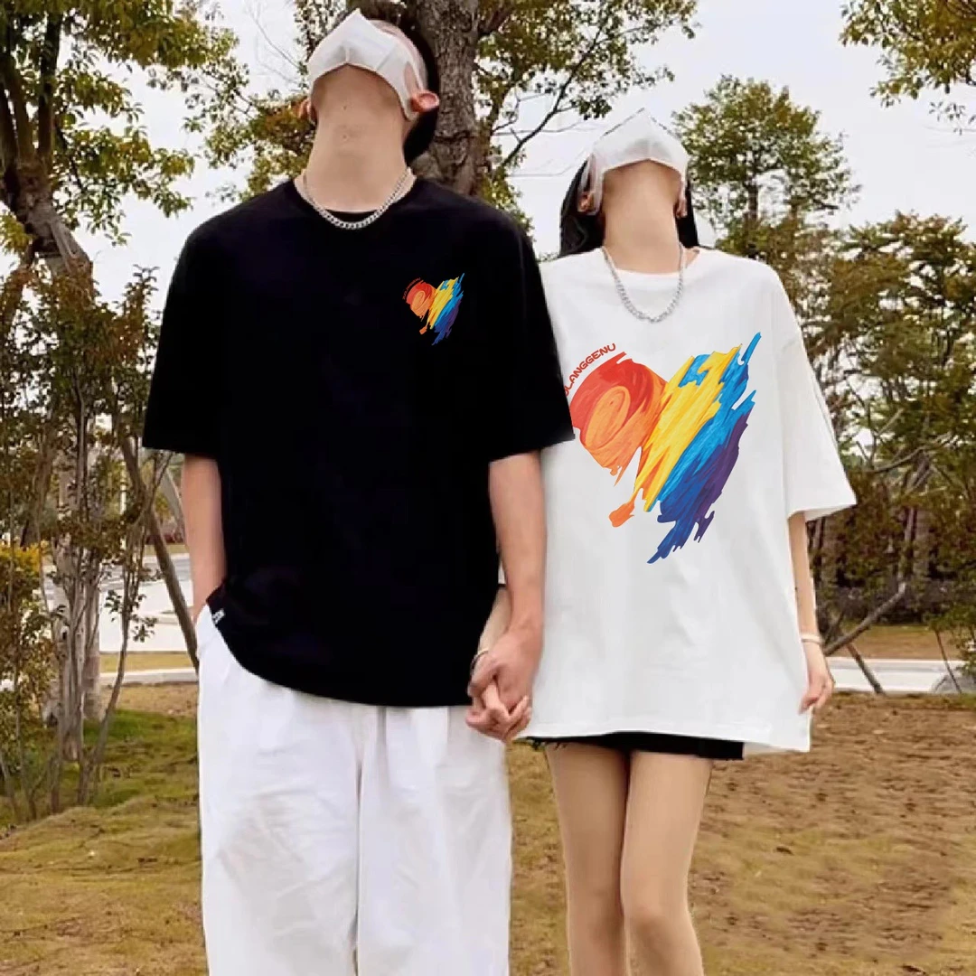 重磅舒适100%纯棉短袖t恤夏季百搭大码2-300斤时尚通勤风圆领上衣