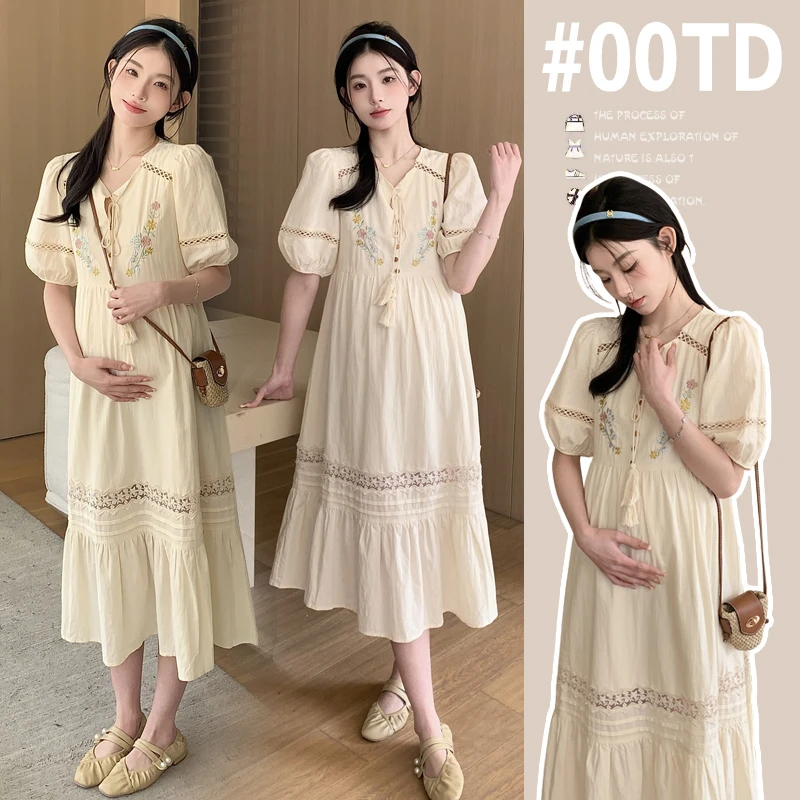 高级感孕妇女装夏装连衣裙夏季时尚中国风怀孕期衣服夏季复古裙子