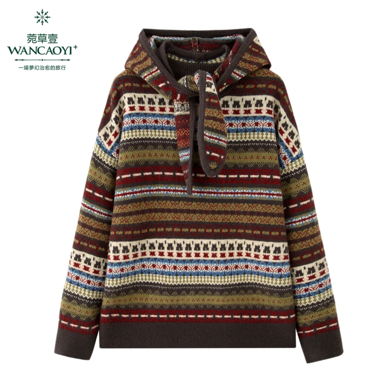 【商场同款】【情调文艺】菀壹2024冬季新款毛针织衫G33930451