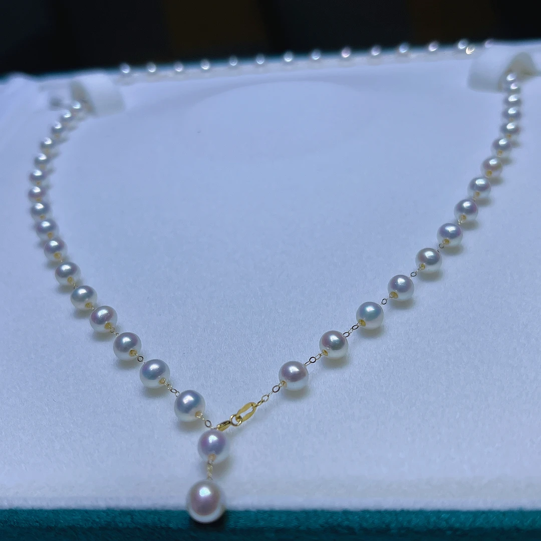 【LNDI】18 K金淡水珍珠满天星，4-6MM