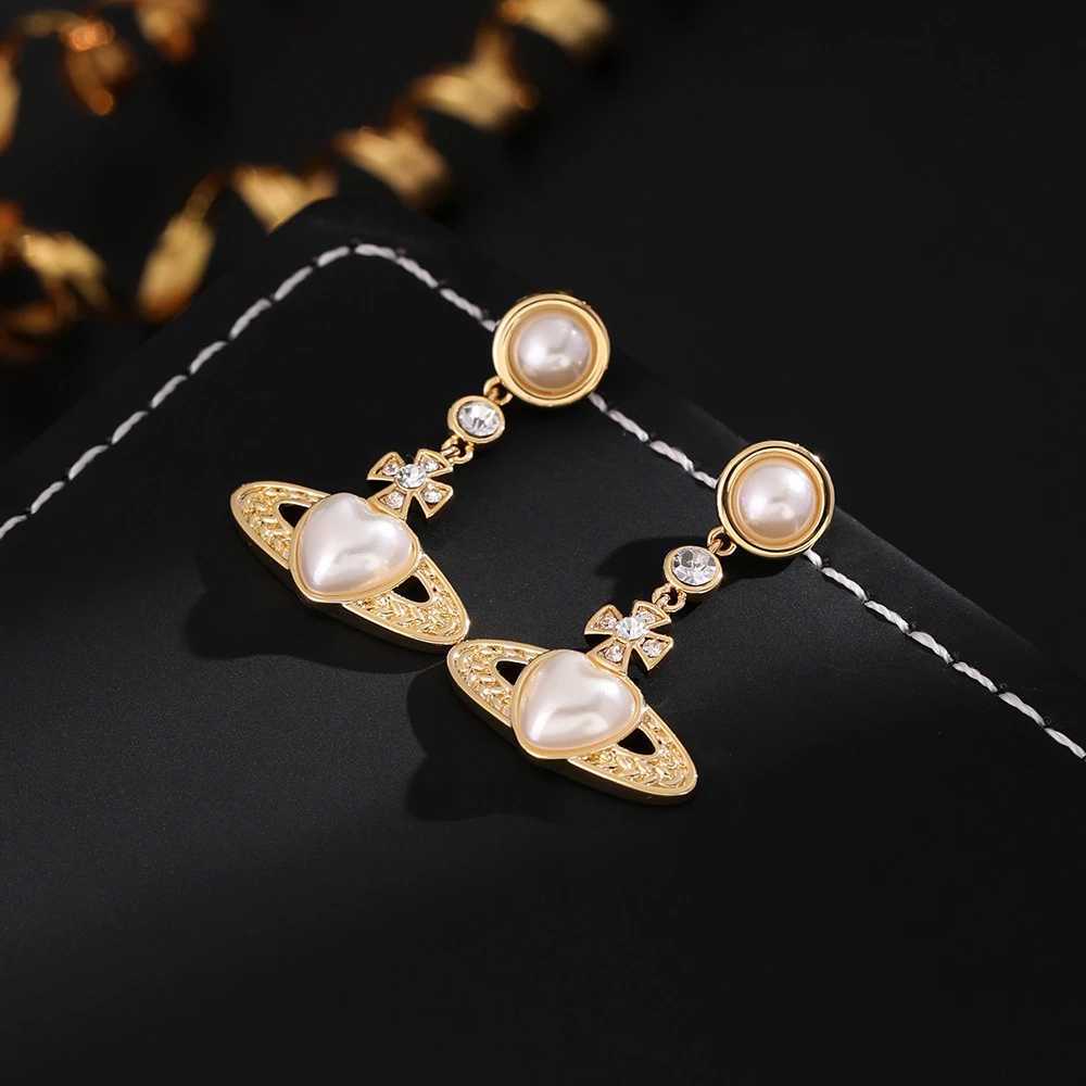 土星耳钉气质百搭耳饰时尚轻奢小众 8393