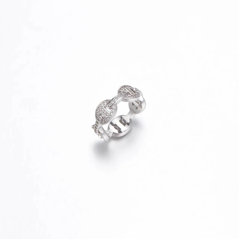 猪鼻轻奢戒指气质简约戒指 8527