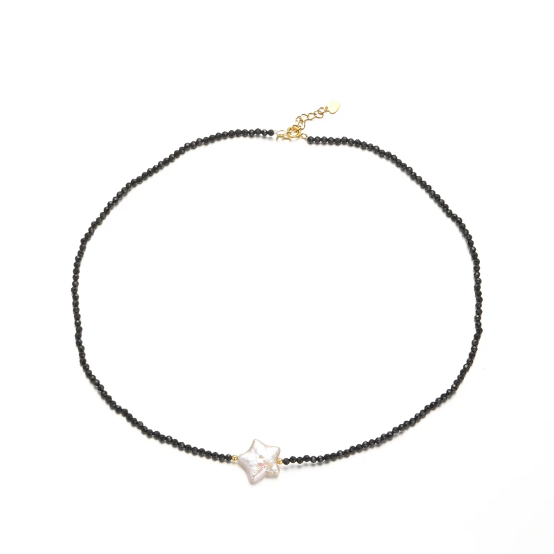 淡水珍珠星星项链气质白色时尚简约 8196