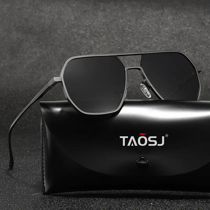 [开车专用]啕尚璄时尚潮流偏光太阳镜航空铝镁日夜两用驾驶出游