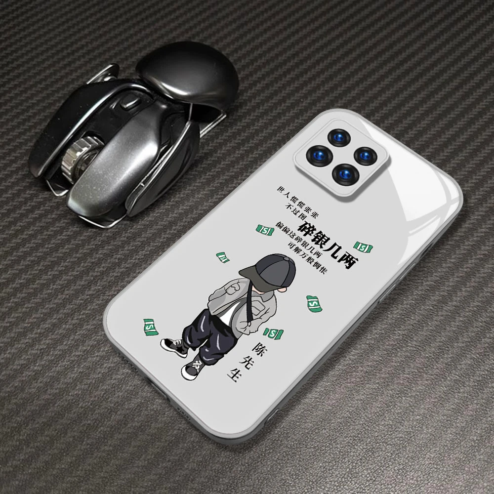 适用于OPPOA72/A53碎银几两创意姓氏定制防摔玻璃手机壳