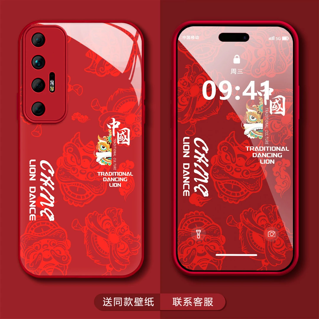 小米10S龙年国风醒狮玻璃壳创意高级感潮牌男防摔手机壳