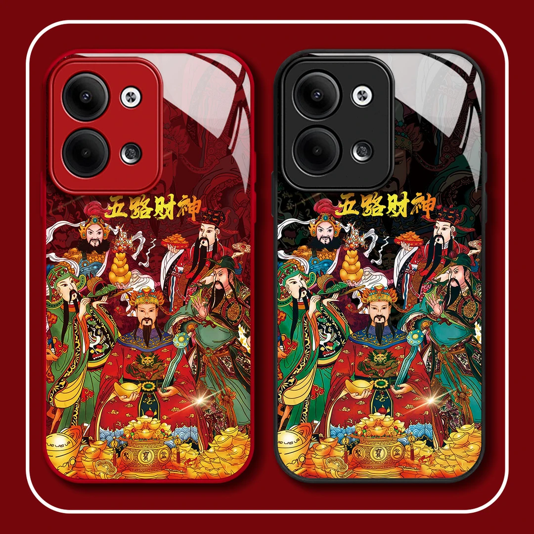 OPPORENO9/9PRO龙年五路财神高级感创意潮牌全包防摔网红手机壳