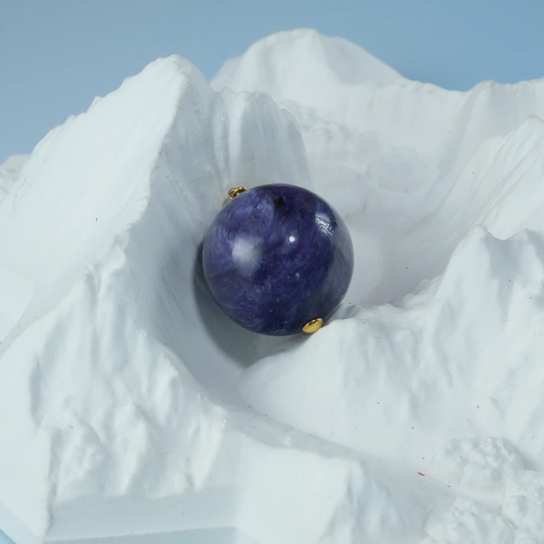 【原创吊坠】20m+紫龙晶18k单珠吊坠（多样性发货）