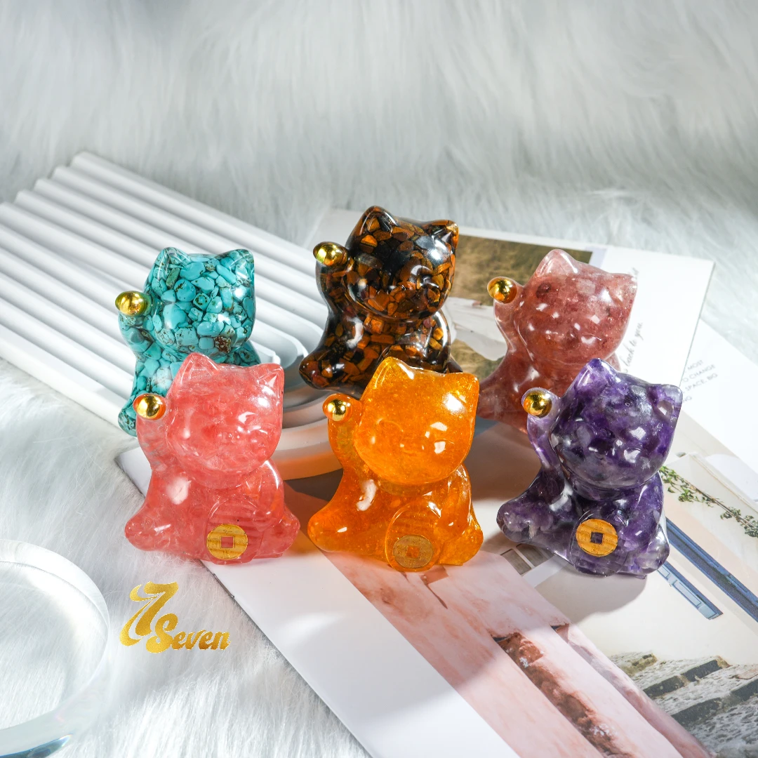 【七七福利】天然水晶 招贝才猫摆件（多样性发货）