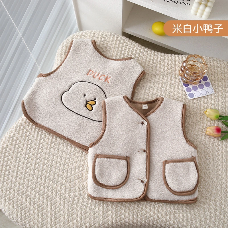 羊羔绒马甲秋冬外穿男女宝宝洋气马甲宝宝保暖儿童