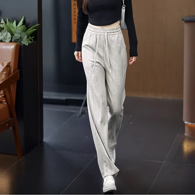 2024秋季新款扎染高腰松紧腰显瘦多色休闲裤