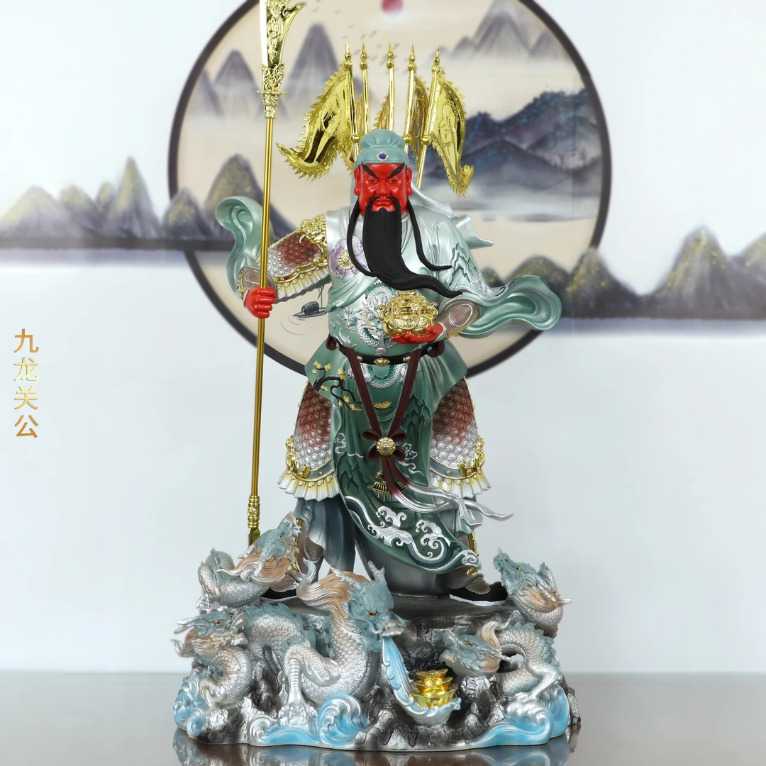 树脂关公摆件立刀关二爷招财武财神爷家用开业礼品招财关公