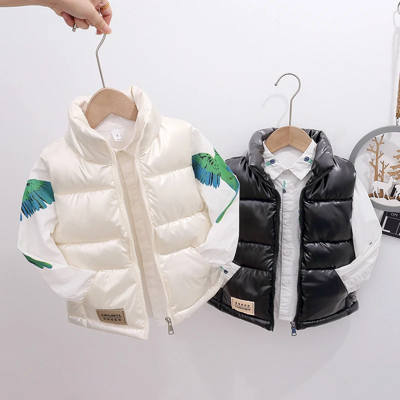 秋冬新款儿童棉服外穿马甲背心立领坎肩保暖马夹
