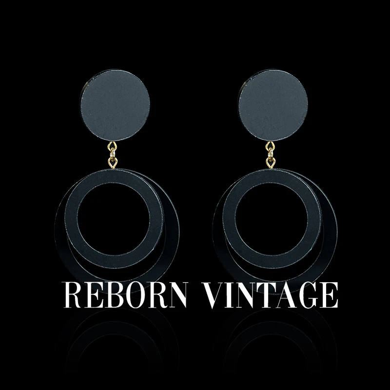 铜合金亚克力耳饰 Reborn Vintage气质百搭简约个性时尚小众M12