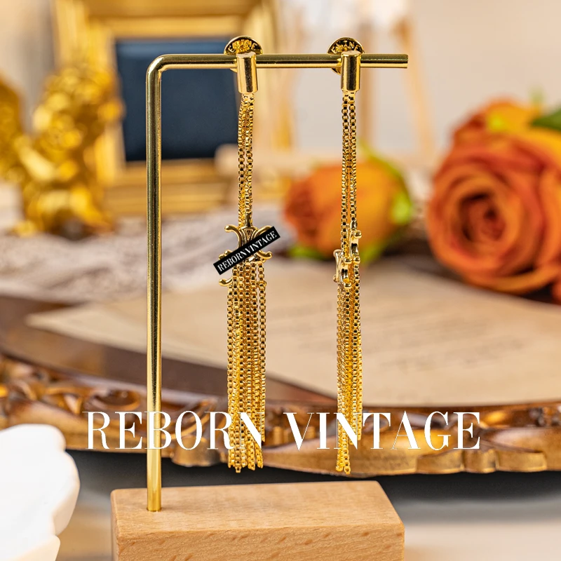 铜合金耳饰  Reborn Vintage唯美新中式配饰气质轻奢时尚长款A966