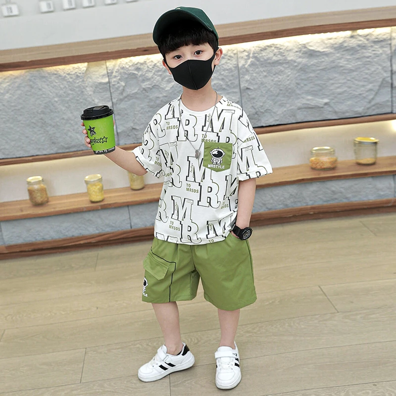 男童夏装套装3洋气4儿童夏季衣服5时髦6岁小男孩2025新款潮童装10