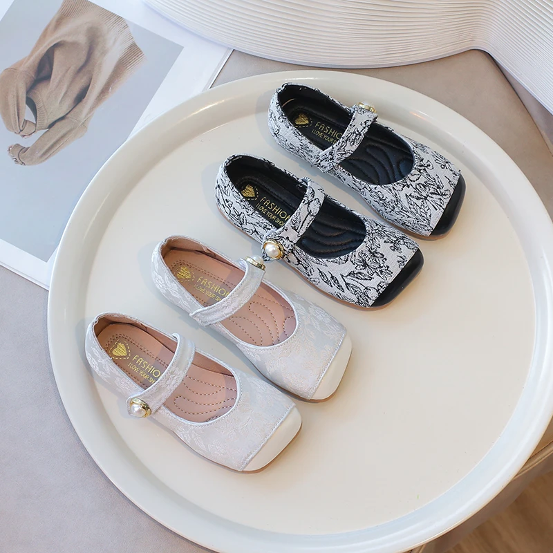 女童小皮鞋浅口公主鞋皮鞋软底舒适洋气豆豆鞋玛丽珍马面裙皮鞋