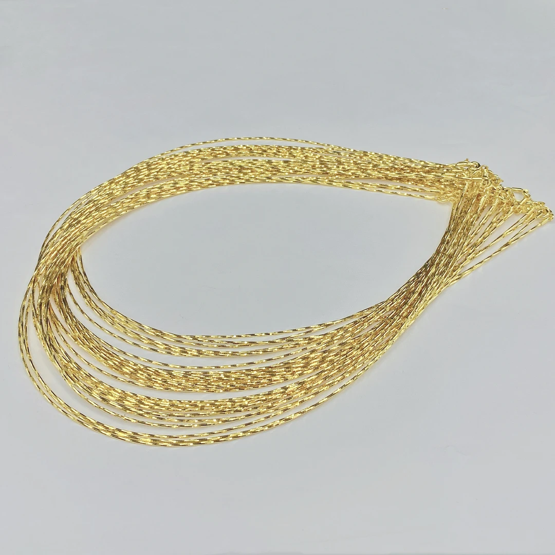 925银银制品 S925纯银镀金项圈-1条