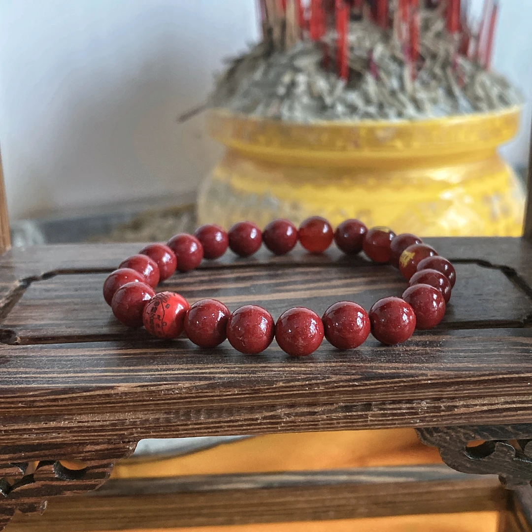 含辰砂工艺品紫金砂学生三合手链-已唱