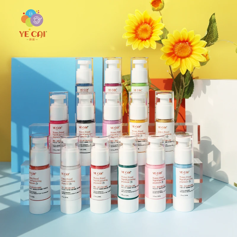 烨彩按压式防水颜料套装面部舞台彩绘户外水上儿童彩绘30ml