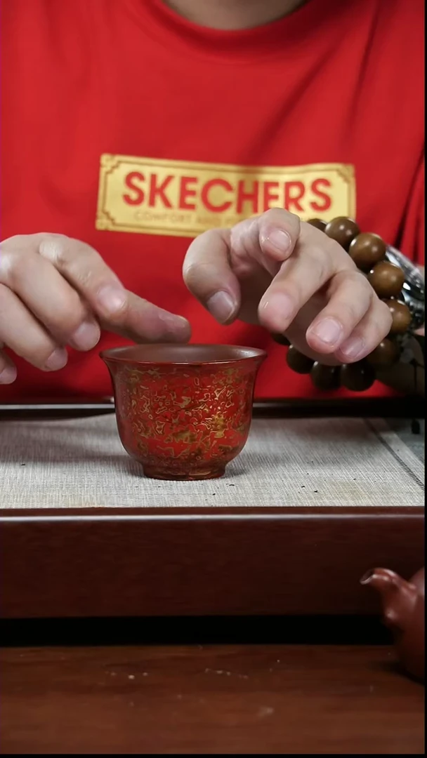 【闪购商品】紫砂茶壶大漆杯 红色