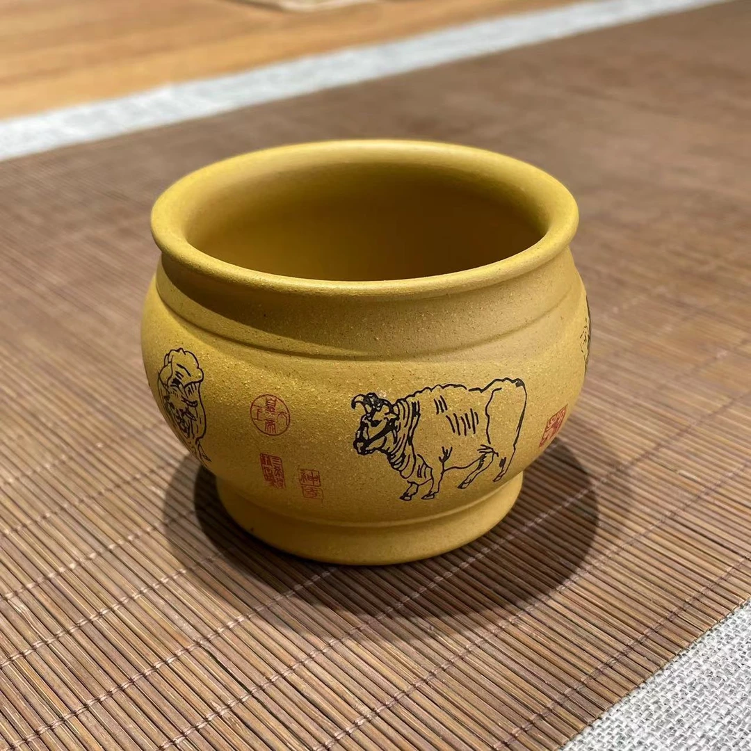 五牛杯黄金段泥150cc一石紫砂杯183