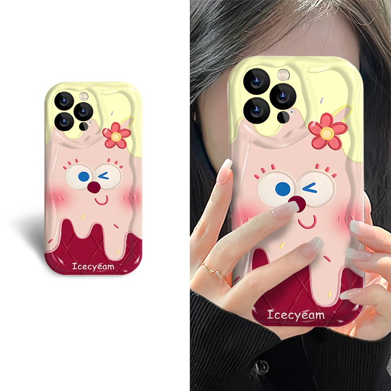 冰淇淋适用苹果/华为/小米/oppo/vivo新款硅胶防摔可爱奶油手机壳