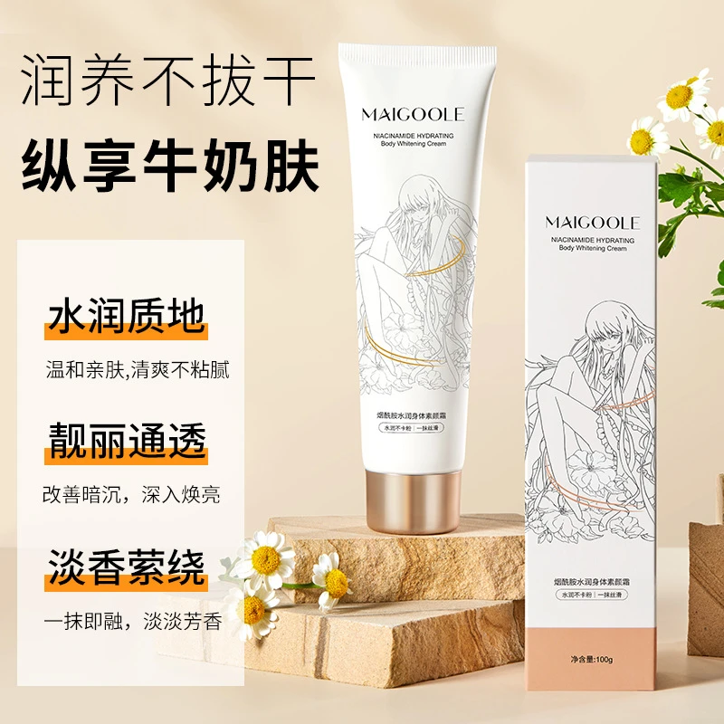 烟酰胺身体素颜霜懒人身体乳护肤保湿修护亮白水润持久留香嫩肤
