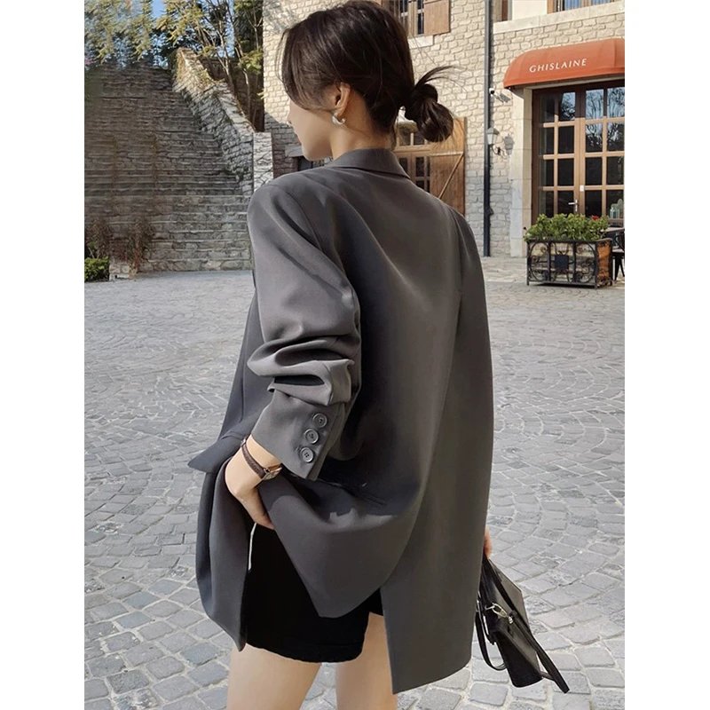 2025新款春季设计感后背不规则西装外套女网红西服高级感小众显瘦