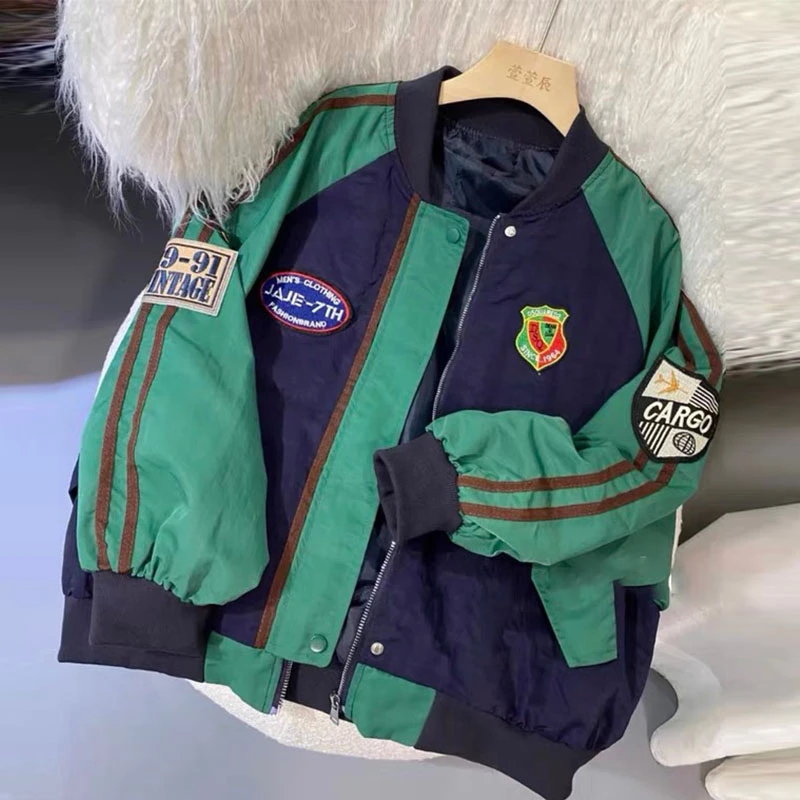 今年流行复古撞色拼接棒球服外套女春季款2023爆款小个子夹克上衣