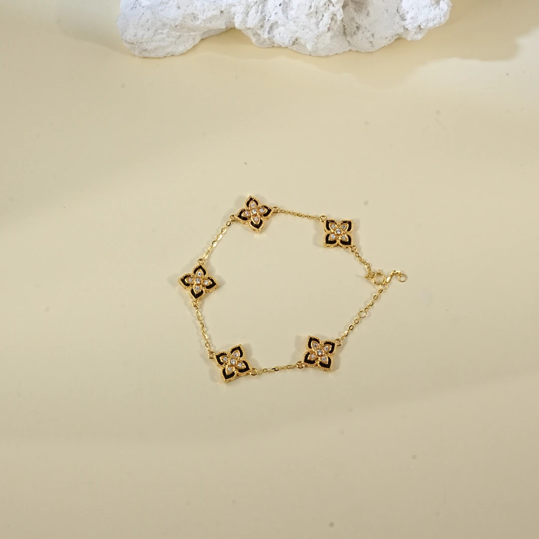 【珠寶】18k金黑玛瑙手链-32942（多样性发其一）约18cm