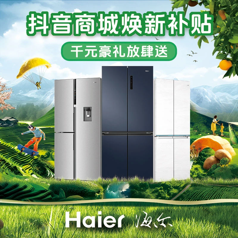 Haier/海尔【大额补贴】白巧大零嵌入对开门法式十字门海尔定制冰箱