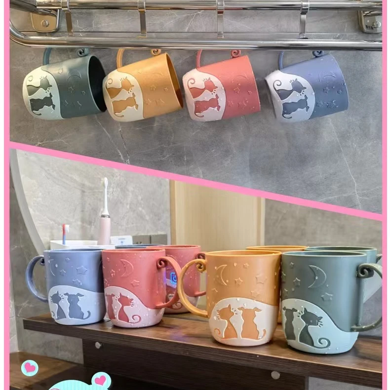 【玉希专属】高颜值耐摔漱口杯浪漫星空情侣猫牙刷杯家用宿舍牙缸