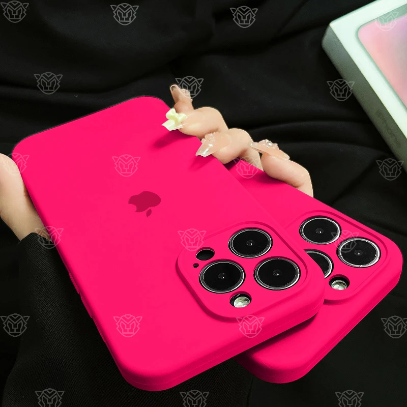 荧光粉适用于iPhone15promax手机壳13液态硅胶苹果14pro精孔保护
