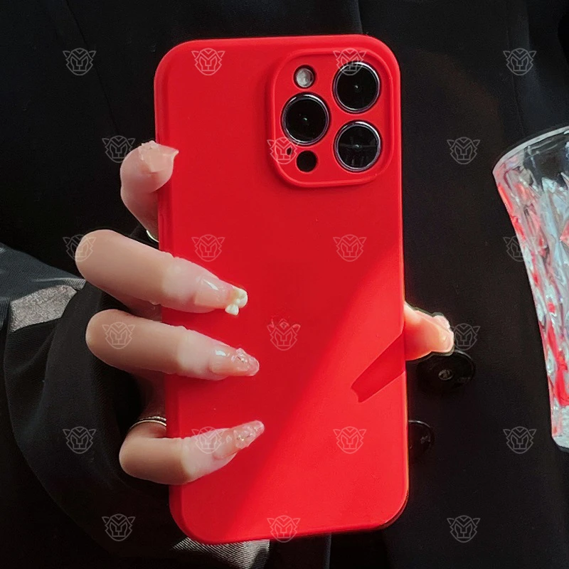 液态硅胶适用iPhone15/13/12苹果14Plus中国红全包11ProMax手机壳