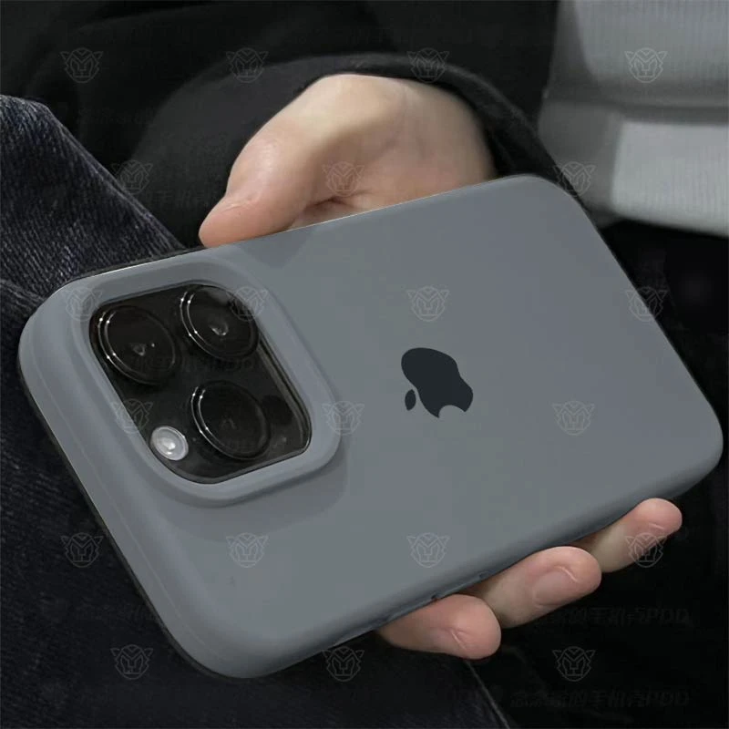 炭灰色高级感适用于苹果15/14ProMax液态硅胶13防摔12磨砂手机壳