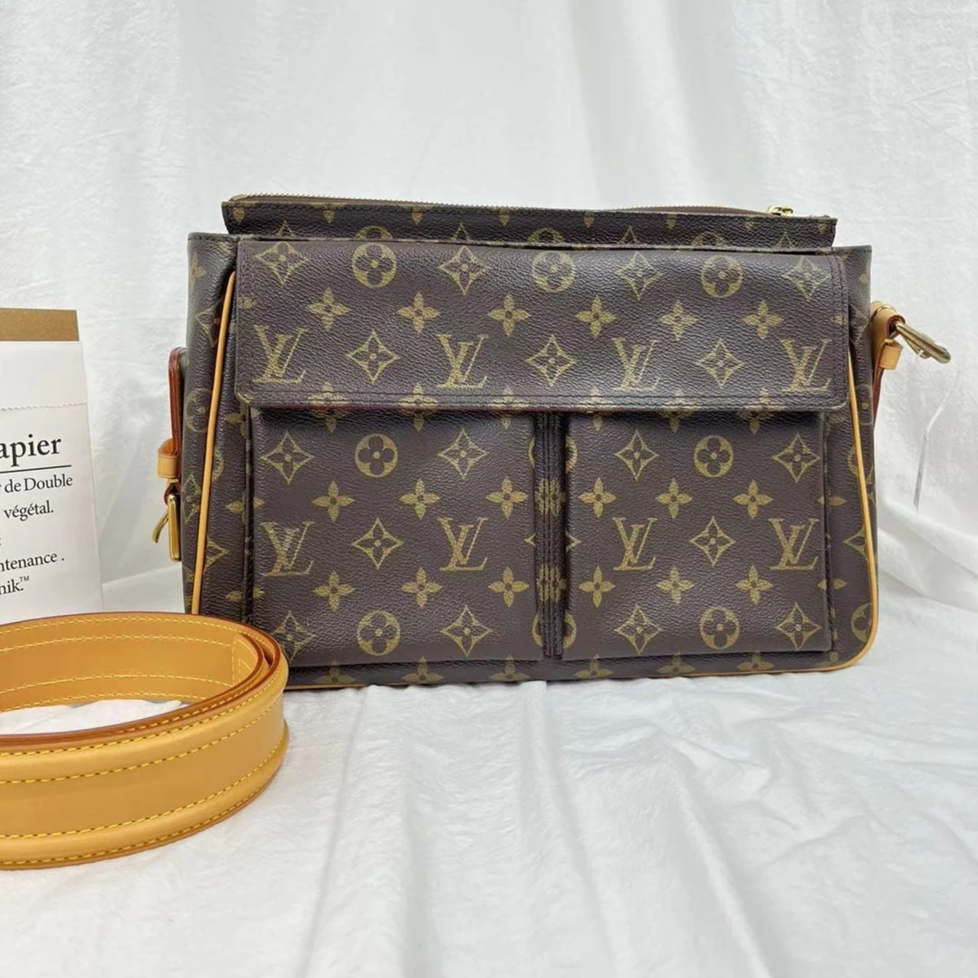 95新 LouisVuitton/路易威登 lv骆驼包中号 单肩斜挎包