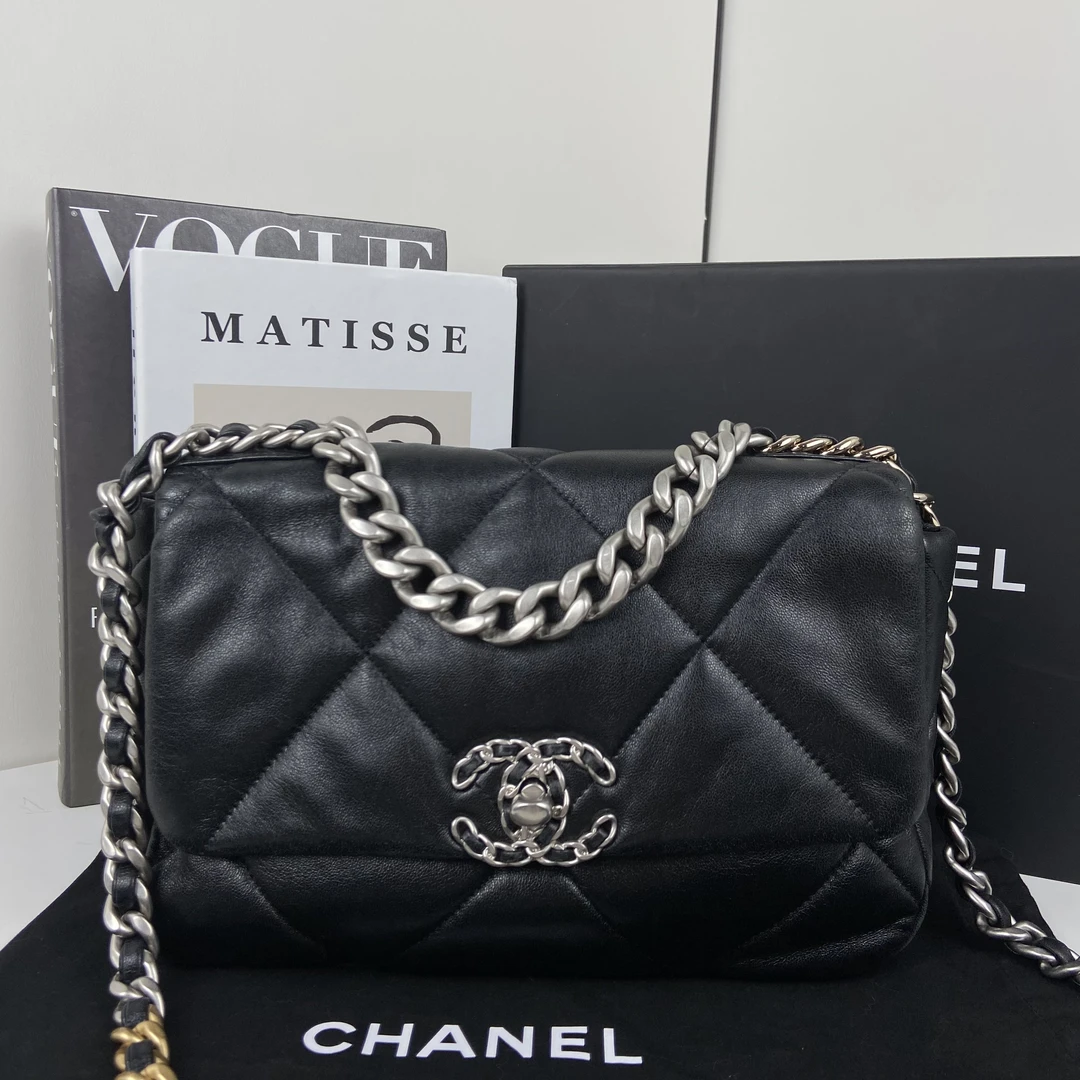 99新 Chanel/香奈儿 19bag 小号黑银 单肩包